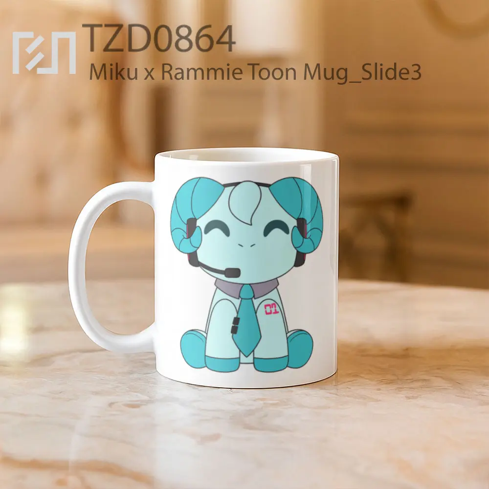 Miku x Rammie Toon Mug - All-side / Desain