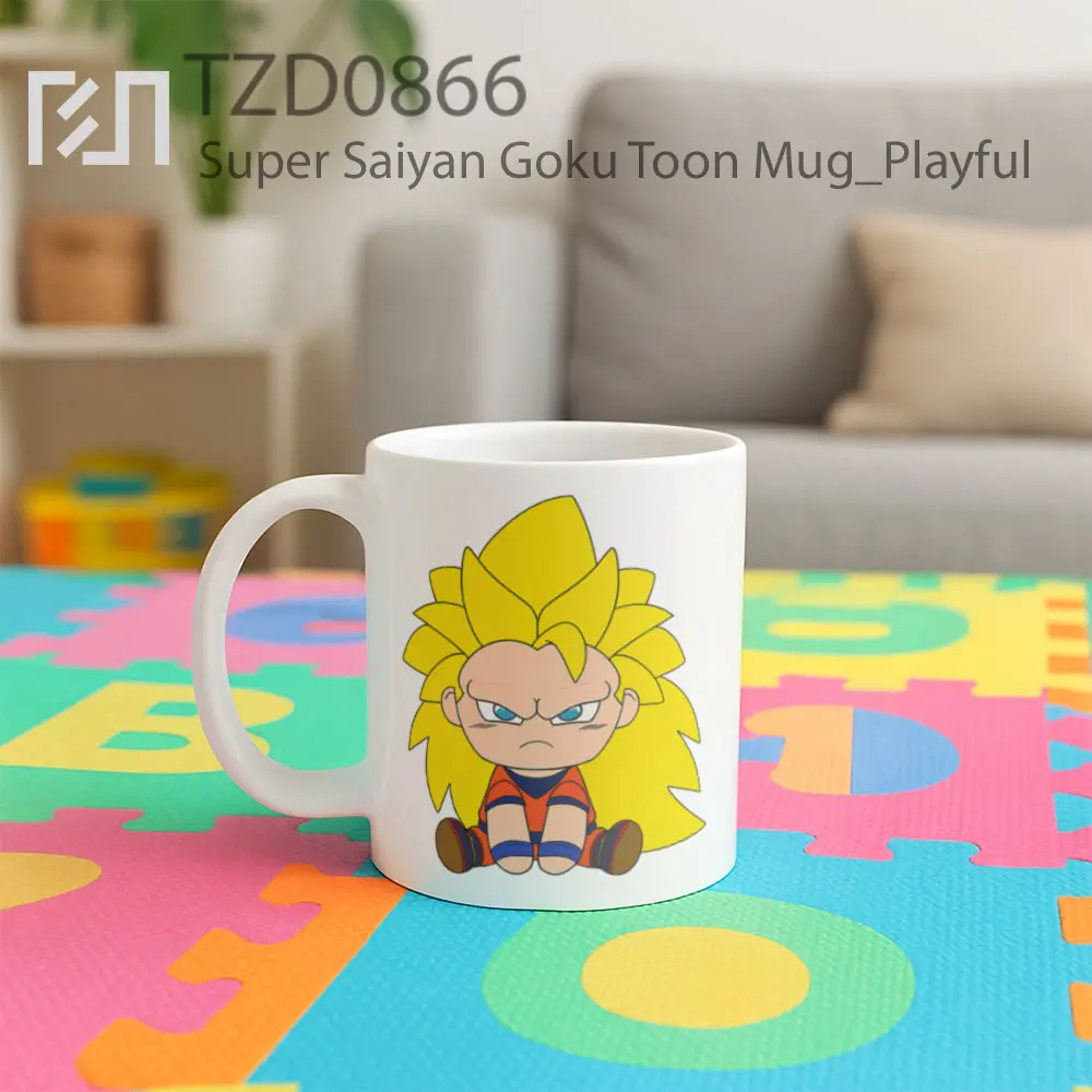 Super Saiyan Goku Toon Mug - All-side / Desain