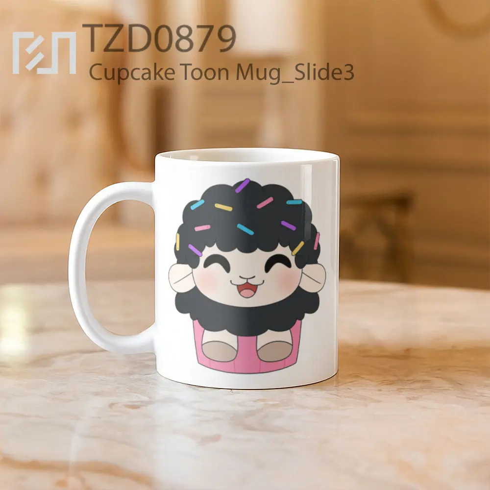 Cupcake Toon Mug - All-side / Desain