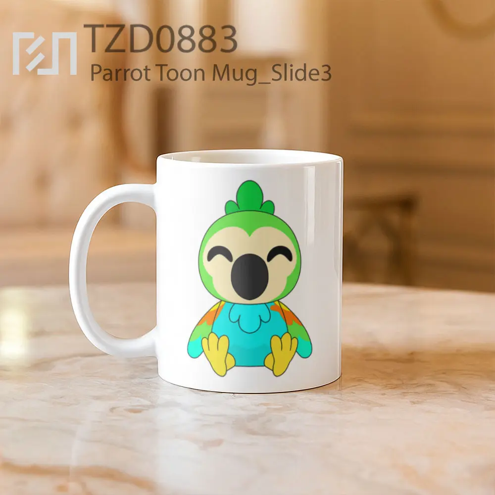 Parrot Toon Mug - All-side / Desain