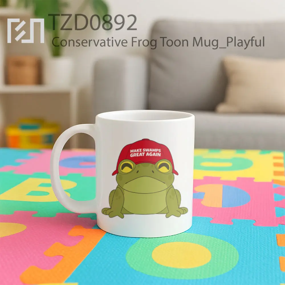 Conservative Frog Toon Mug - All-side / Desain