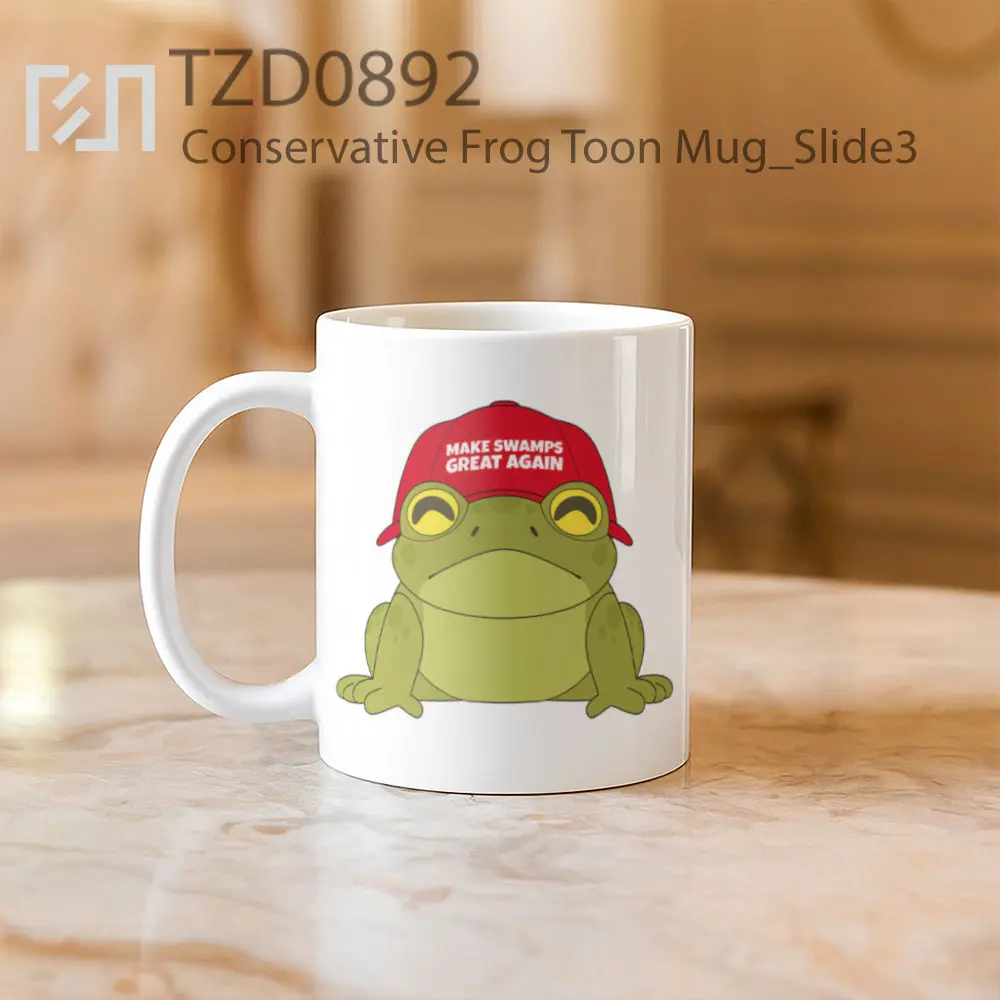 Conservative Frog Toon Mug - All-side / Desain