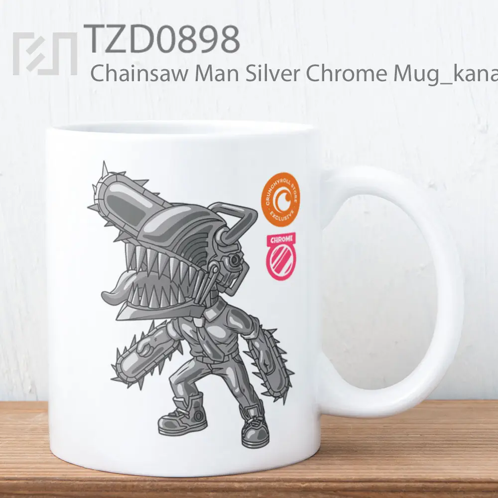 Chainsaw Man Silver Chrome Mug