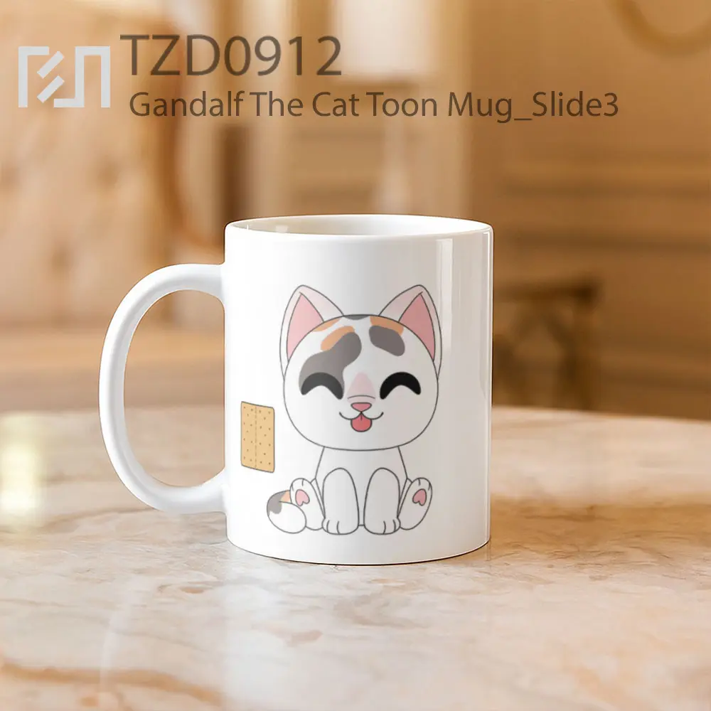 Gandalf The Cat Toon Mug - All-side / Desain