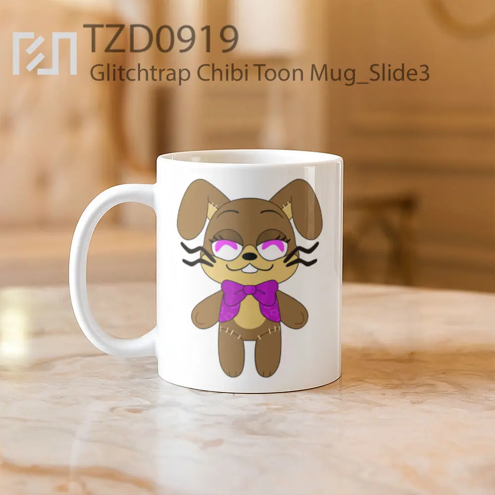 Glitchtrap Chibi Toon Mug - All-side / Desain