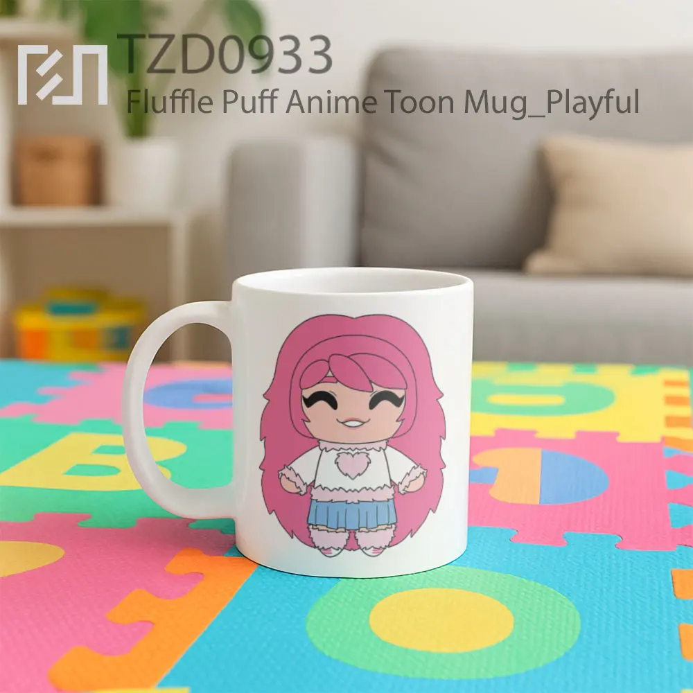 Fluffle Puff Anime Toon Mug - All-side / Desain