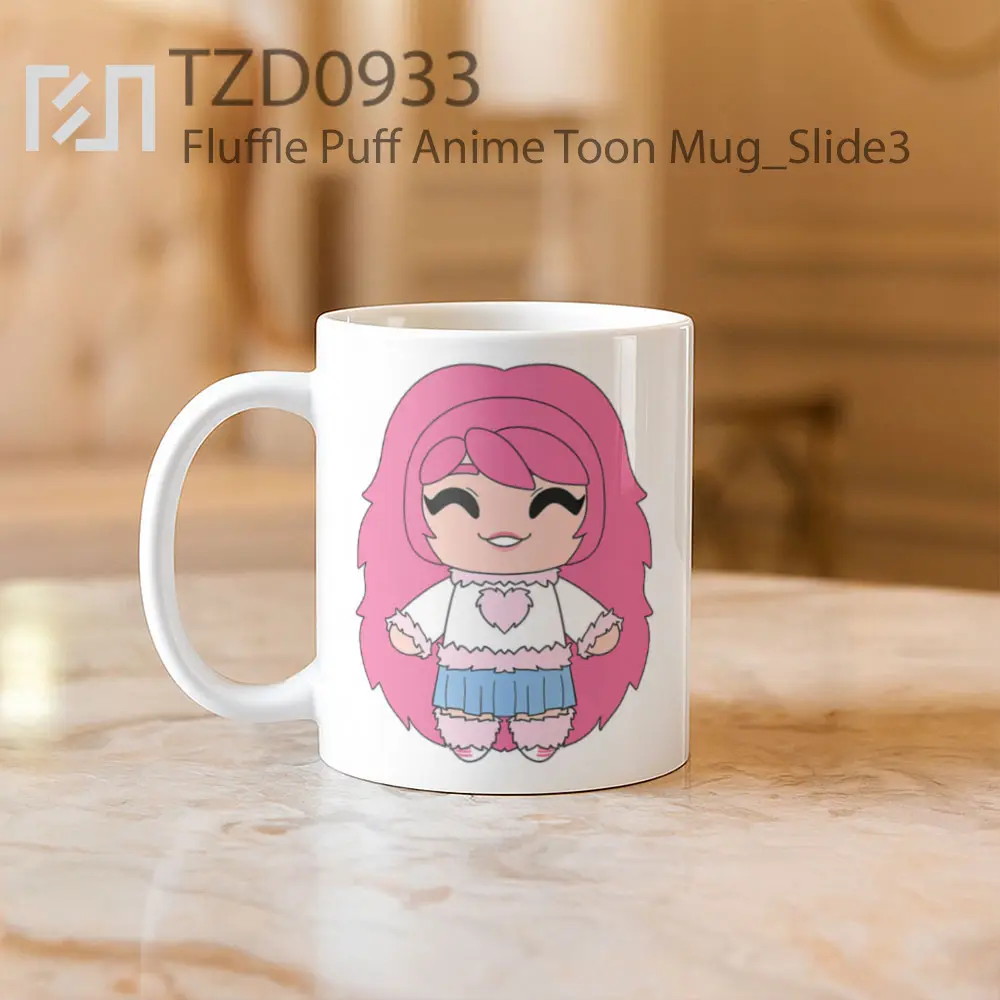 Fluffle Puff Anime Toon Mug - All-side / Desain