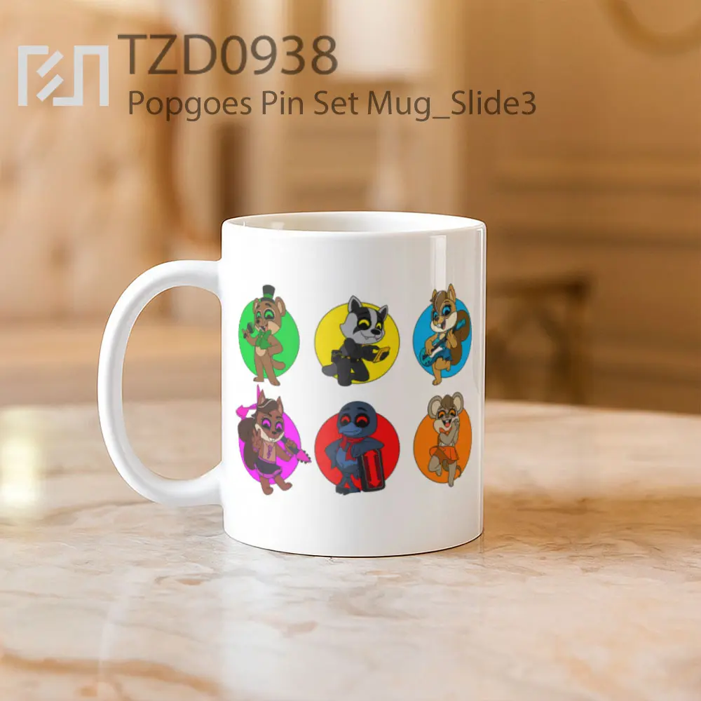 Popgoes Pin Set Mug - All-side / Desain