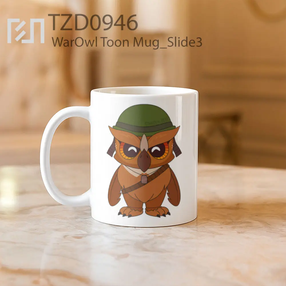WarOwl Toon Mug - All-side / Desain