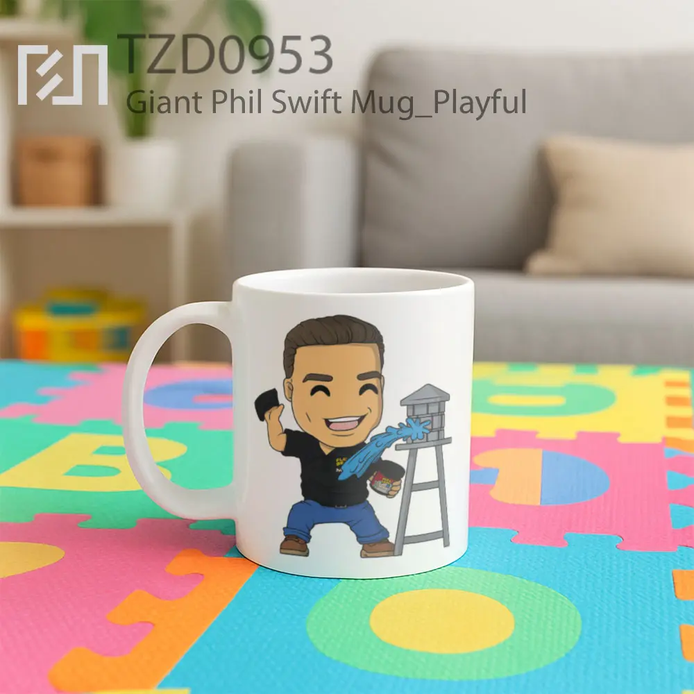 Giant Phil Swift Mug - All-side / Desain
