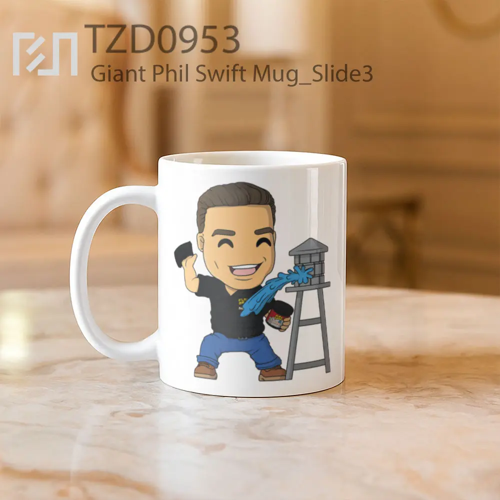Giant Phil Swift Mug - All-side / Desain