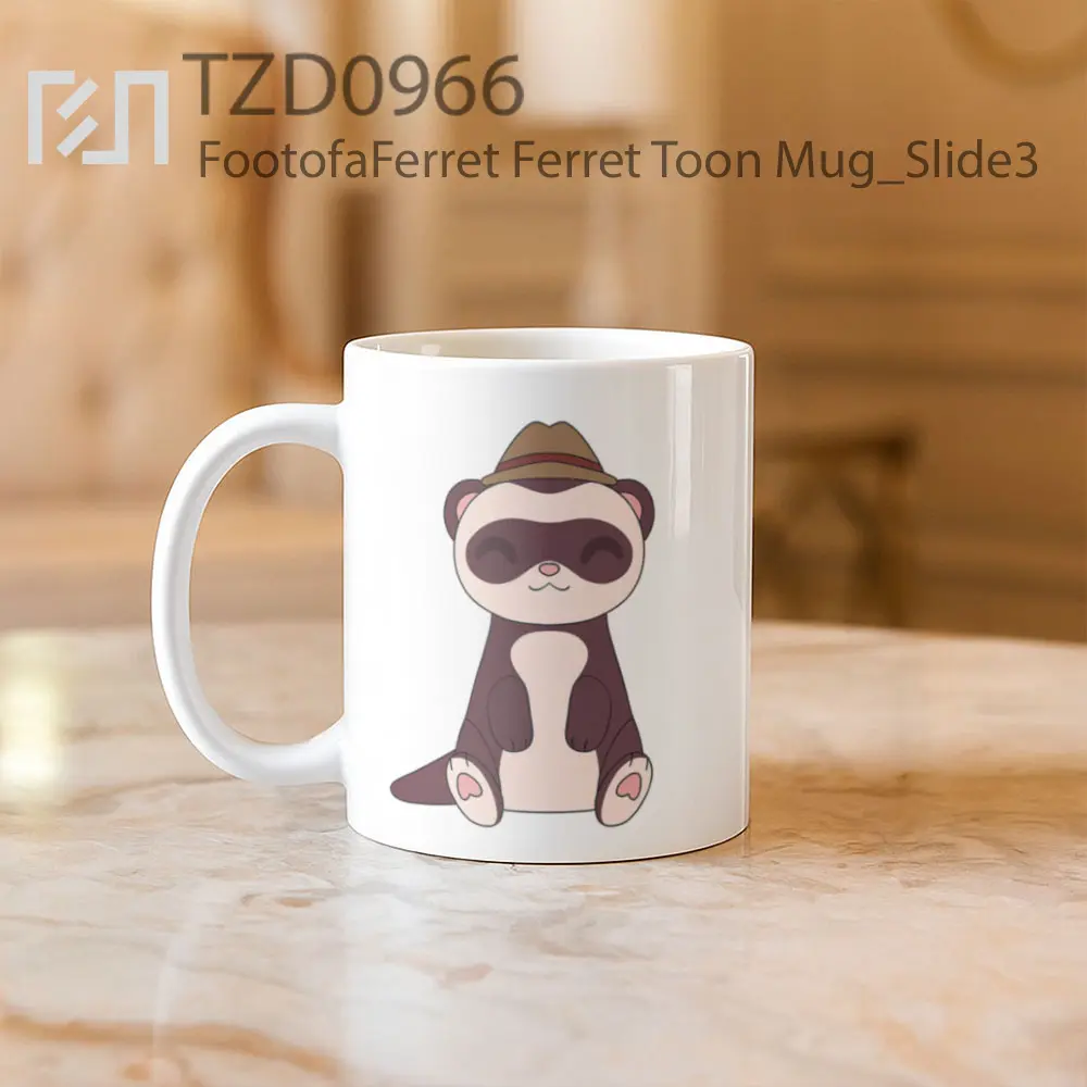 FootofaFerret Ferret Toon Mug - All-side / Desain