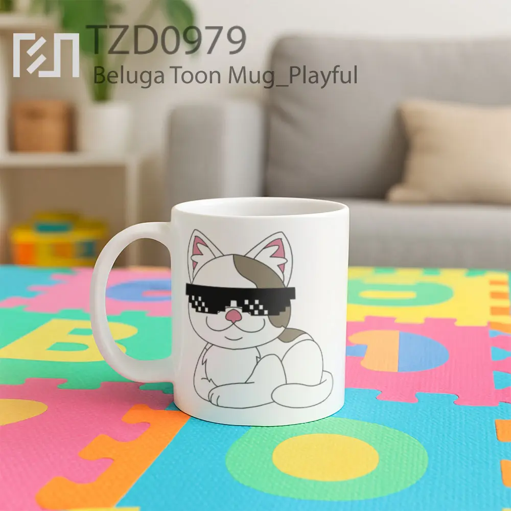 Beluga Toon Mug - All-side / Desain