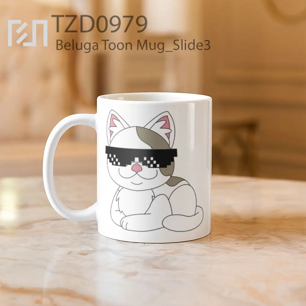 Beluga Toon Mug - All-side / Desain