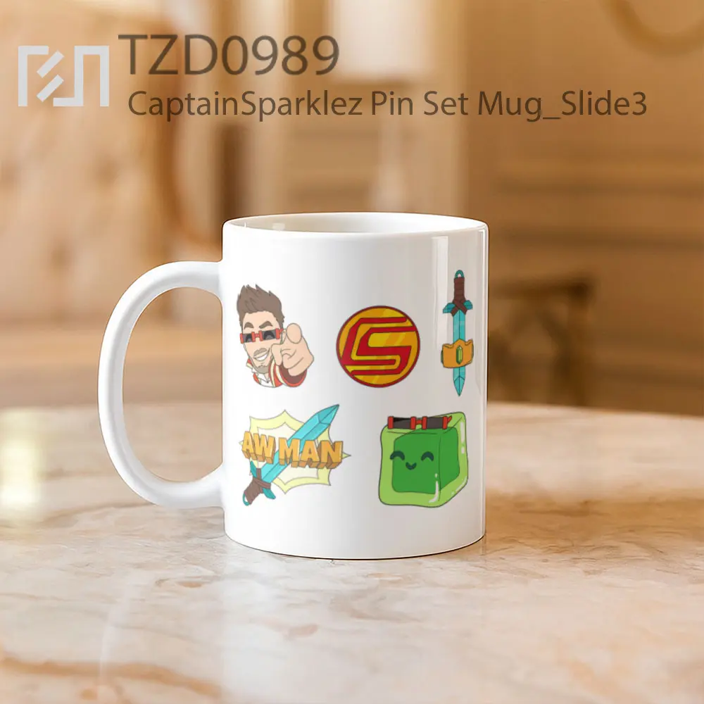 CaptainSparklez Pin Set Mug - All-side / Desain