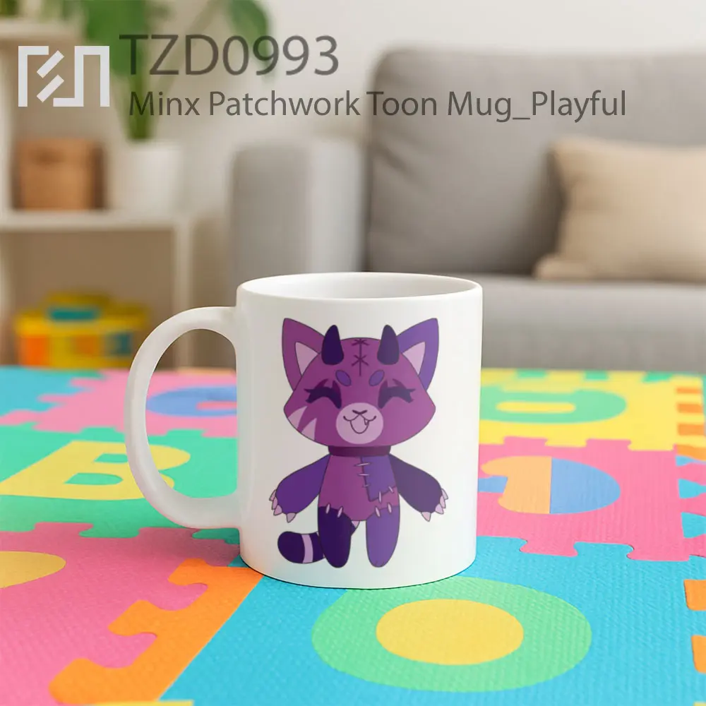 Minx Patchwork Toon Mug - All-side / Desain