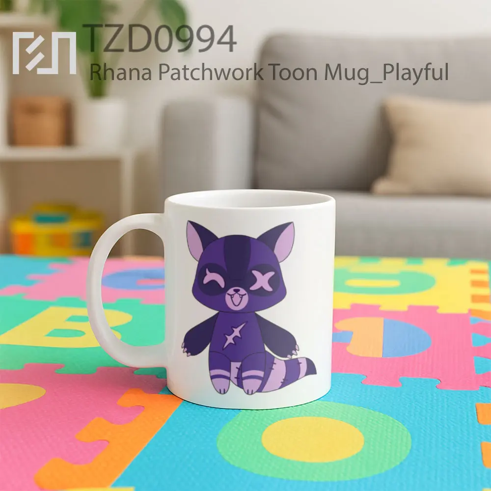 Rhana Patchwork Toon Mug - All-side / Desain