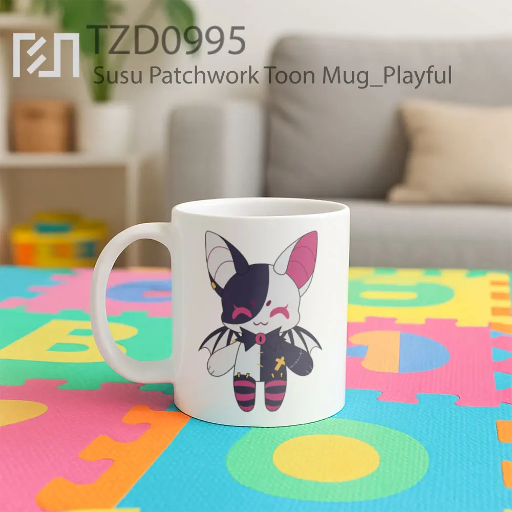 Susu Patchwork Toon Mug - All-side / Desain