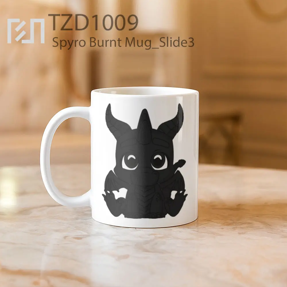 Spyro Burnt Mug - All-side / Desain
