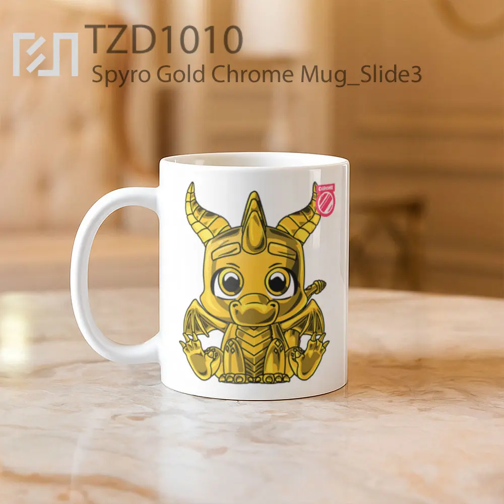 Spyro Gold Chrome Mug - All-side / Desain