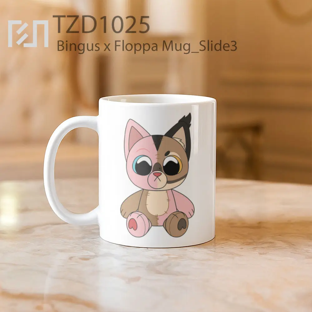 Bingus x Floppa Mug - All-side / Desain