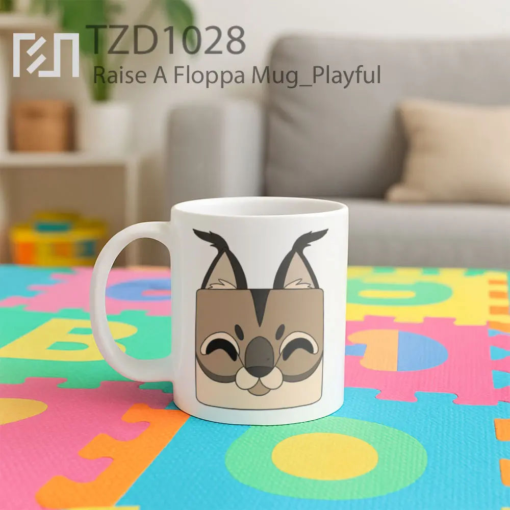 Raise A Floppa Mug - All-side / Desain