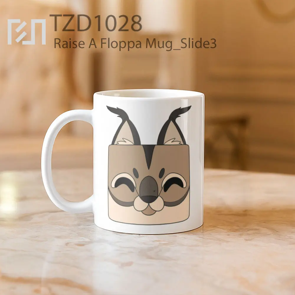 Raise A Floppa Mug - All-side / Desain