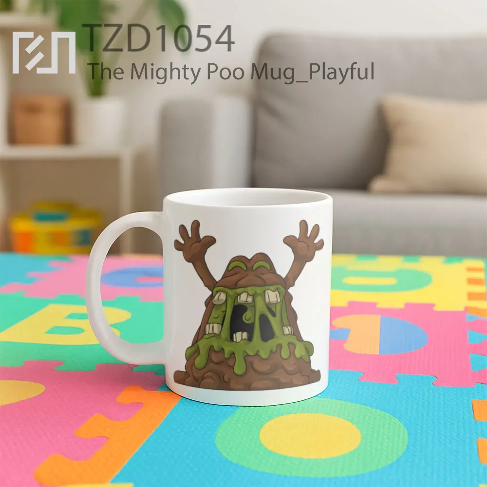 The Mighty Poo Mug - All-side / Desain