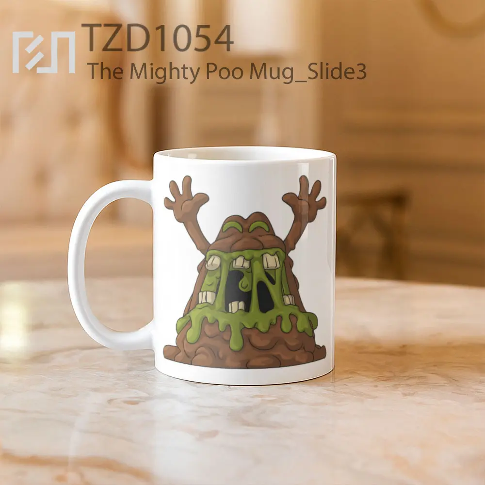 The Mighty Poo Mug - All-side / Desain