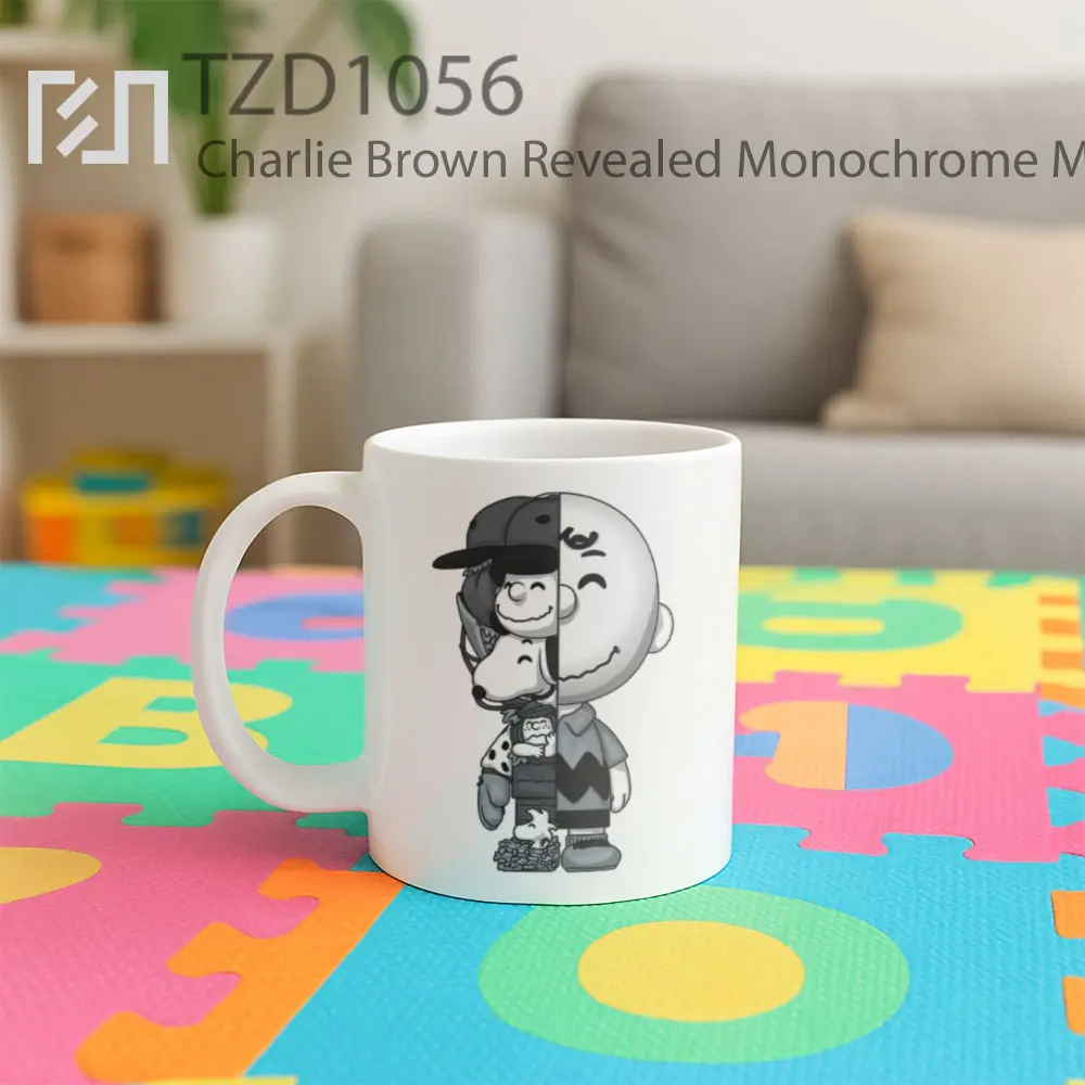 Charlie Brown Revealed Monochrome Mug - All-side / Desain