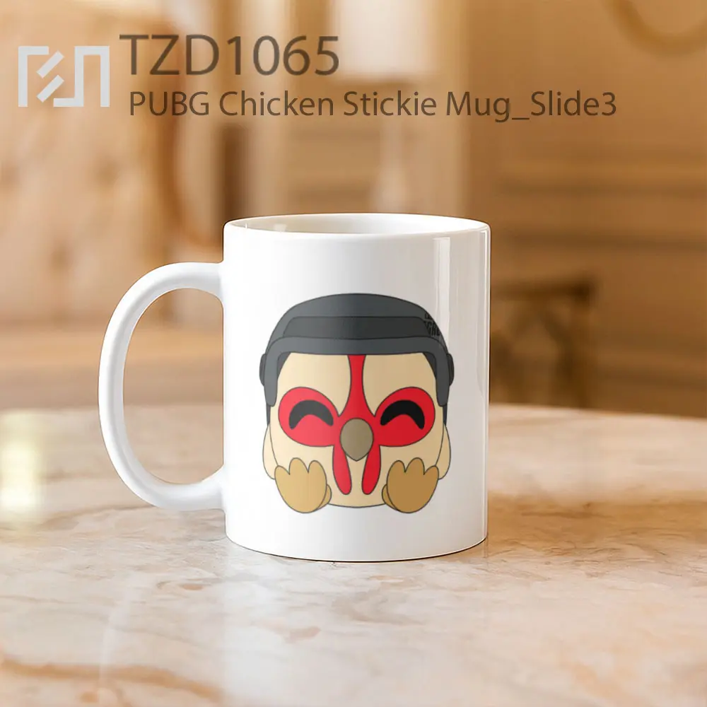 PUBG Chicken Stickie Mug - All-side / Desain