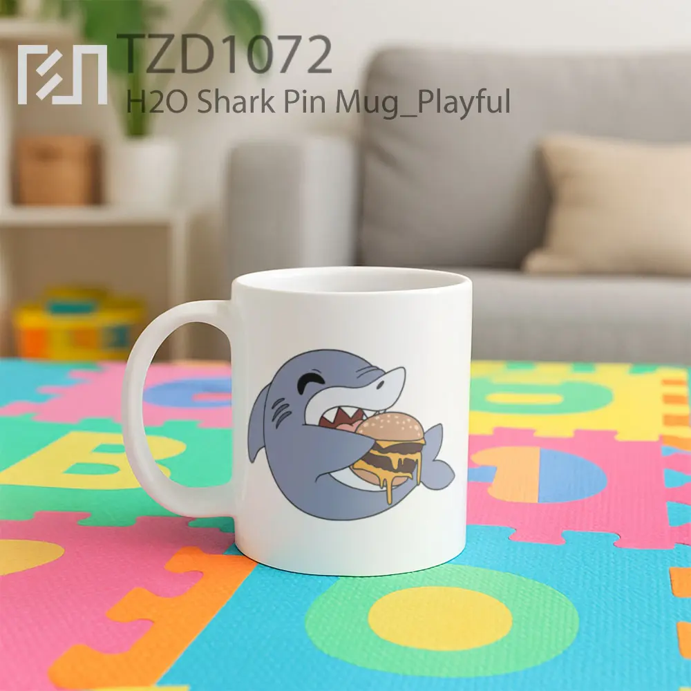 H2O Shark Pin Mug - All-side / Desain