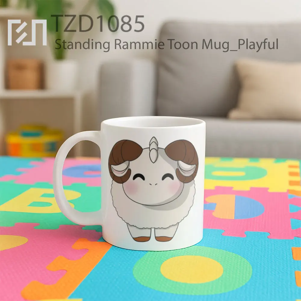 Standing Rammie Toon Mug - All-side / Desain