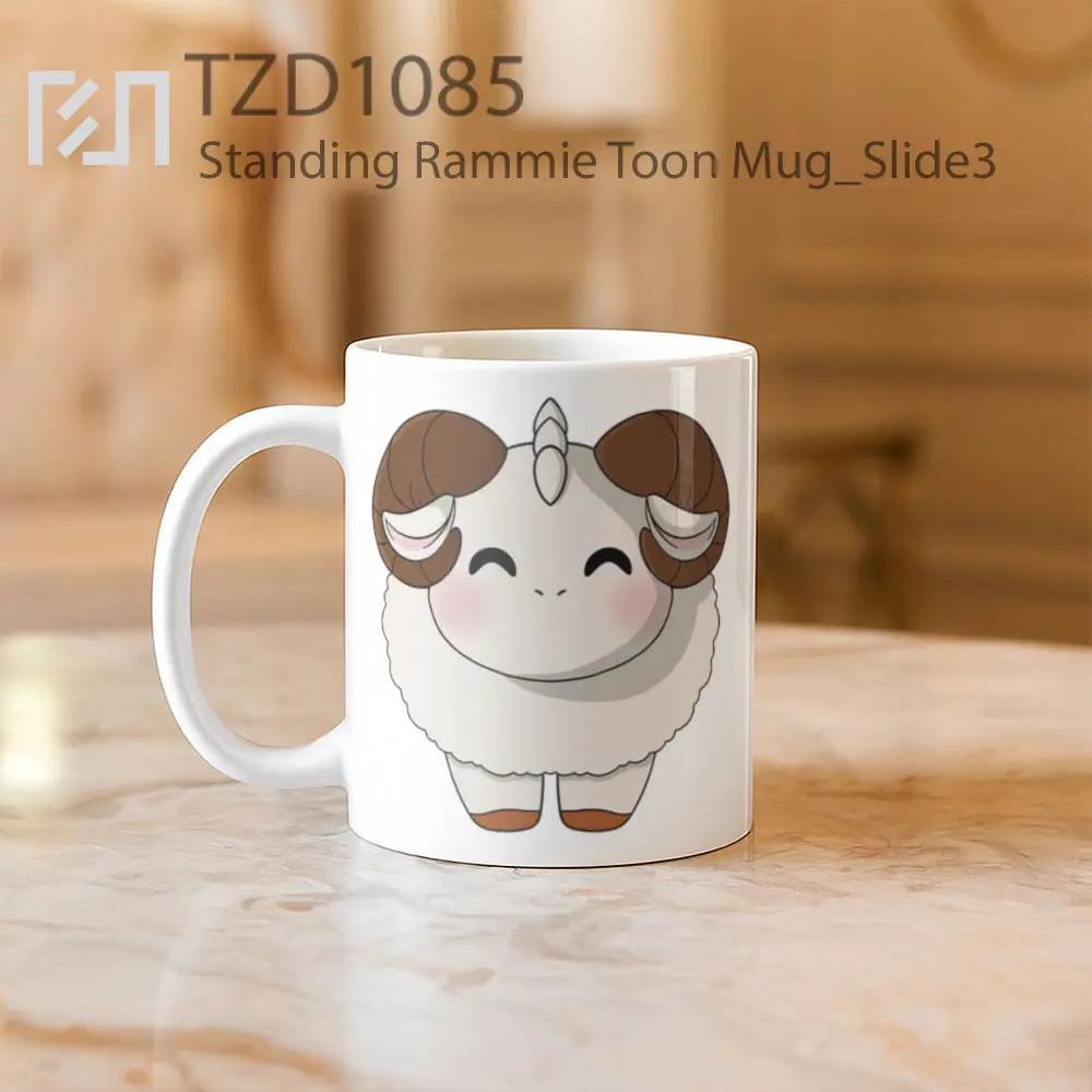 Standing Rammie Toon Mug - All-side / Desain