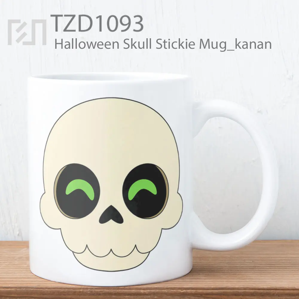 Halloween Skull Stickie Mug