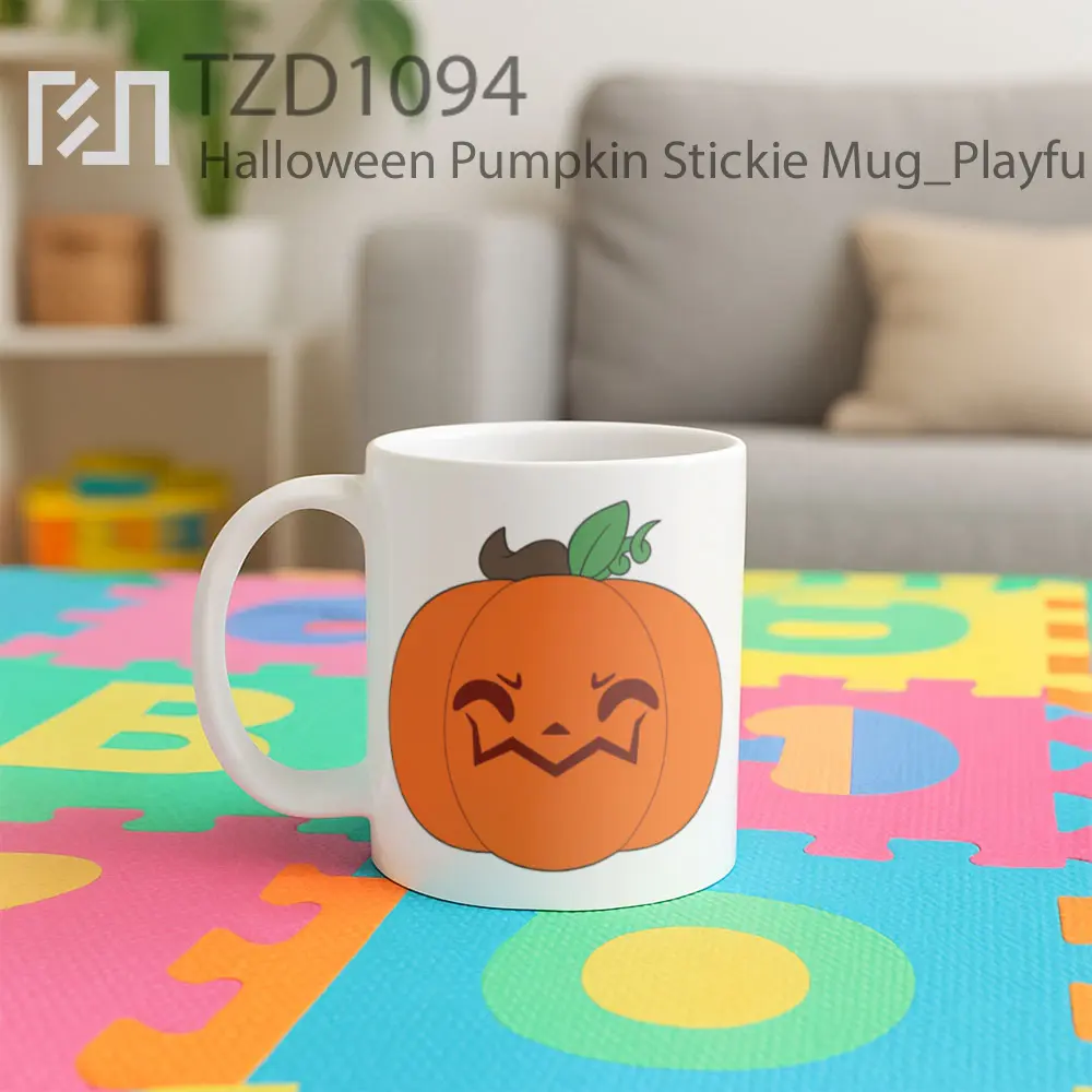 Halloween Pumpkin Stickie Mug - All-side / Desain
