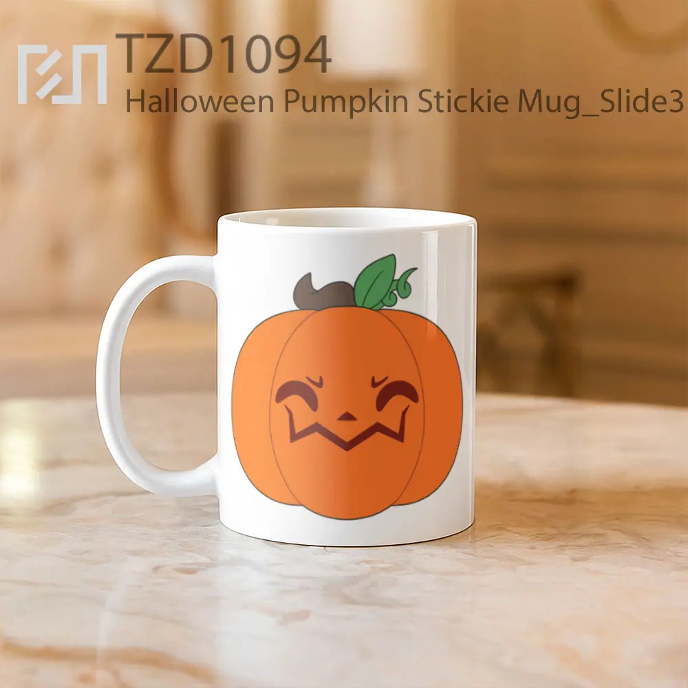 Halloween Pumpkin Stickie Mug - All-side / Desain