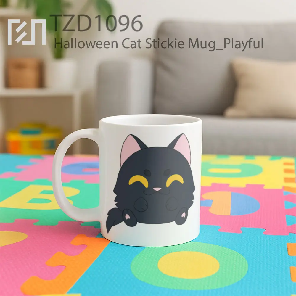 Halloween Cat Stickie Mug - All-side / Desain