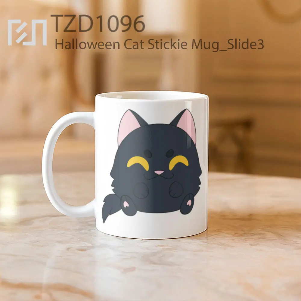 Halloween Cat Stickie Mug - All-side / Desain