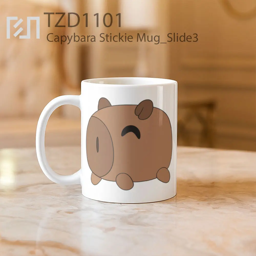 Capybara Stickie Mug - All-side / Desain