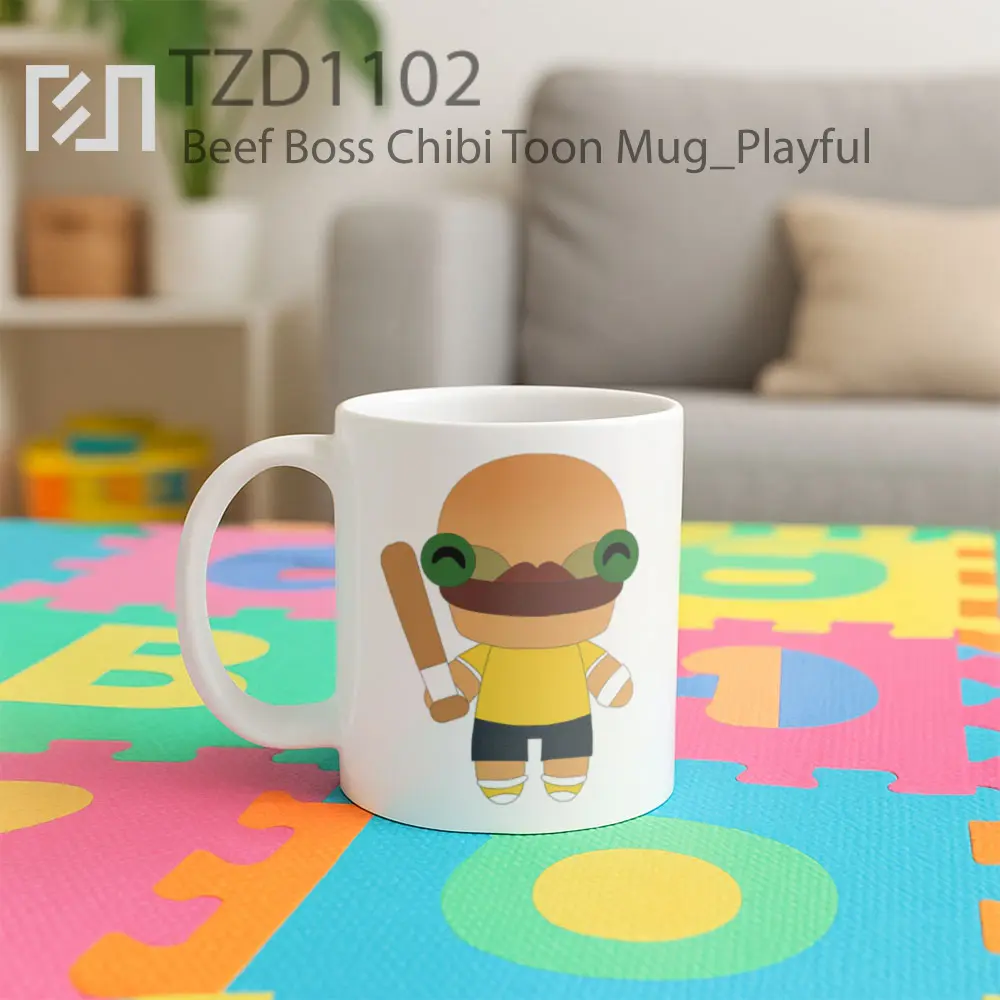 Beef Boss Chibi Toon Mug - All-side / Desain
