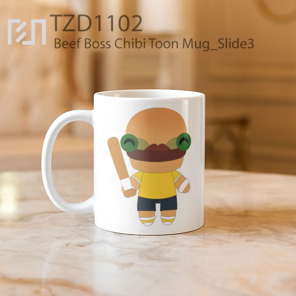 Beef Boss Chibi Toon Mug - All-side / Desain