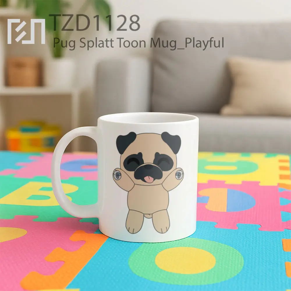 Pug Splatt Toon Mug - All-side / Desain