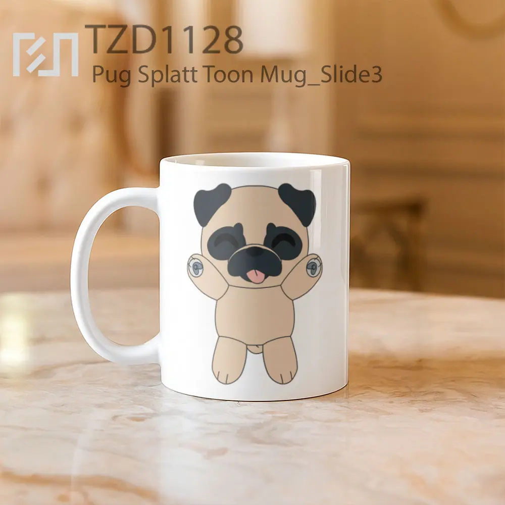 Pug Splatt Toon Mug - All-side / Desain