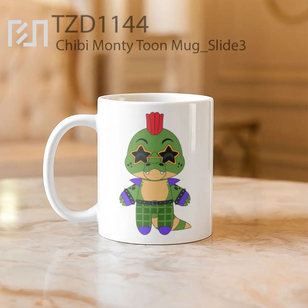 Chibi Monty Toon Mug - All-side / Desain
