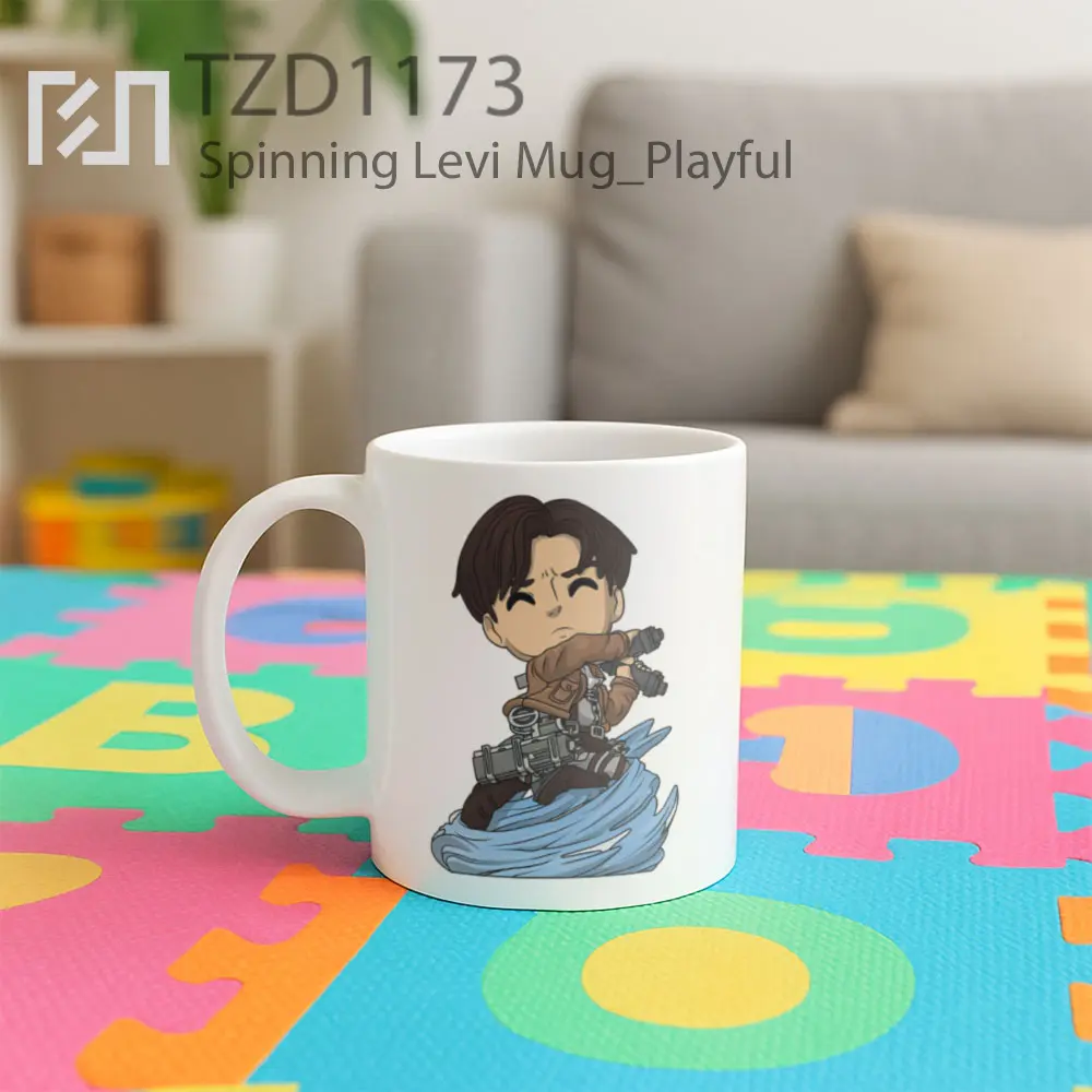 Spinning Levi Mug - All-side / Desain