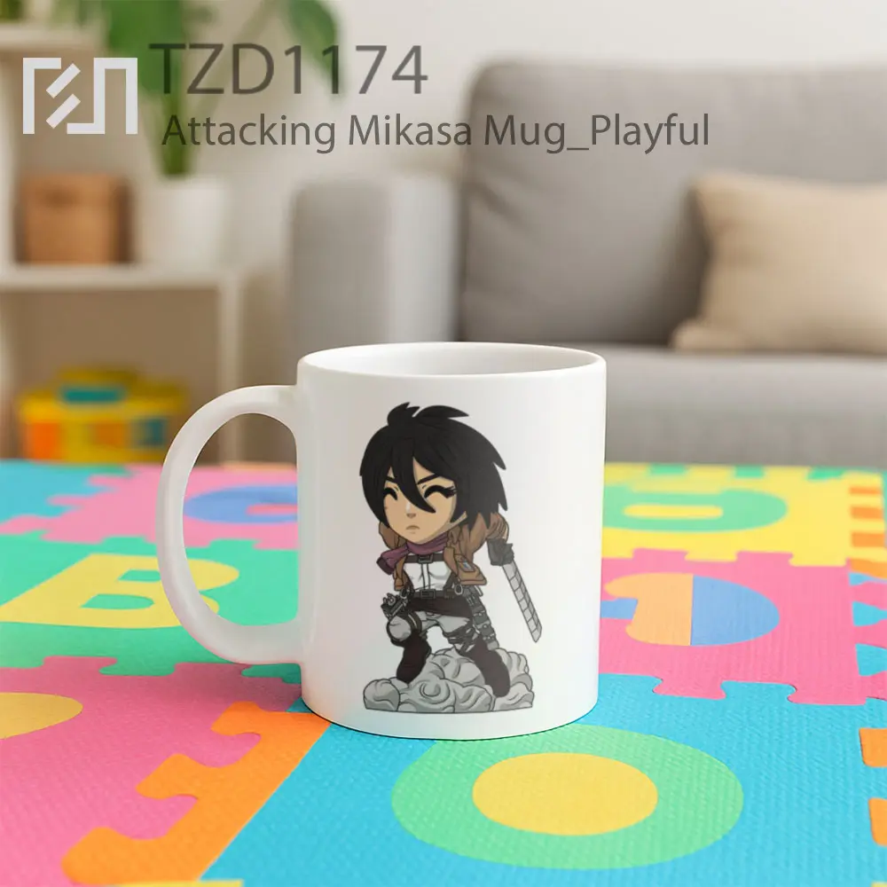 Attacking Mikasa Mug - All-side / Desain
