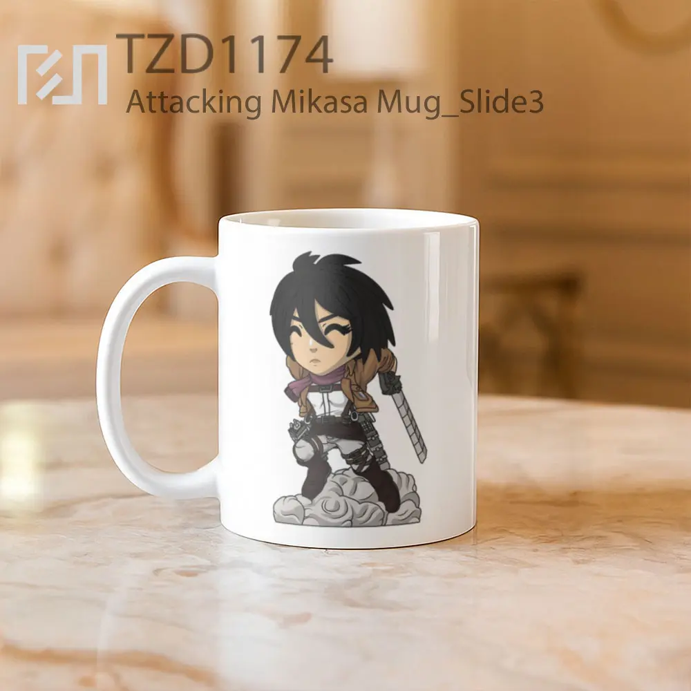 Attacking Mikasa Mug - All-side / Desain