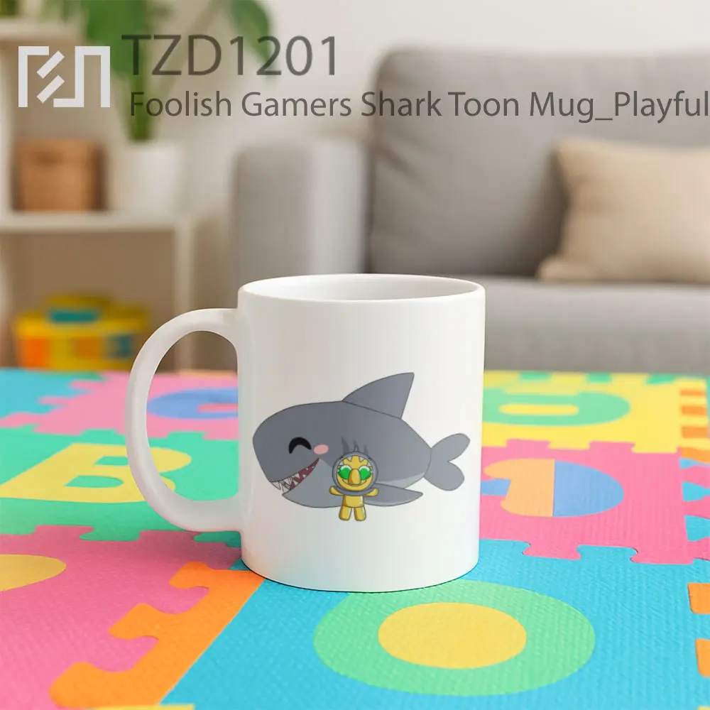 Foolish Gamers Shark Toon Mug - All-side / Desain
