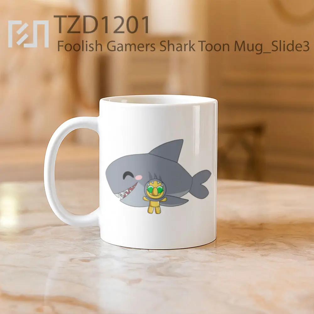 Foolish Gamers Shark Toon Mug - All-side / Desain